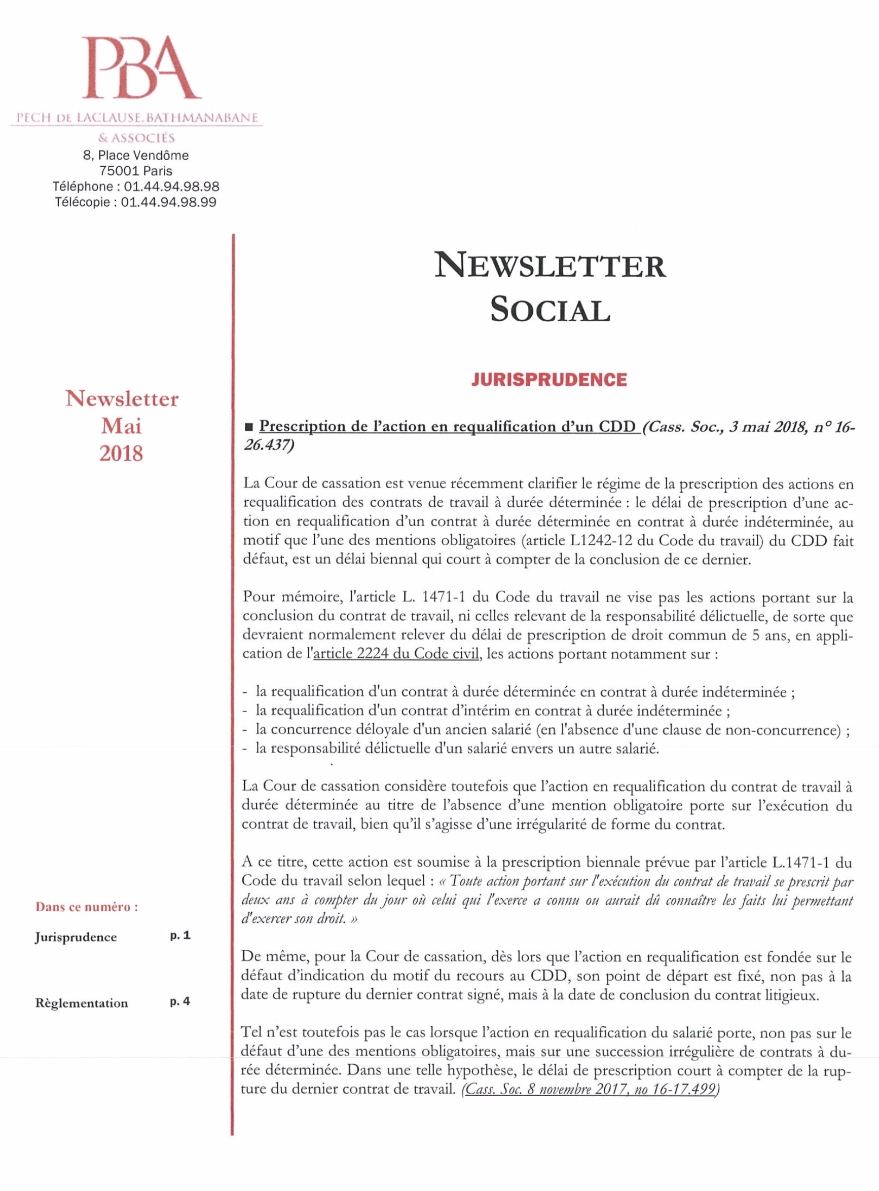 Visuel Newsletter Social du mois de Mai 2018